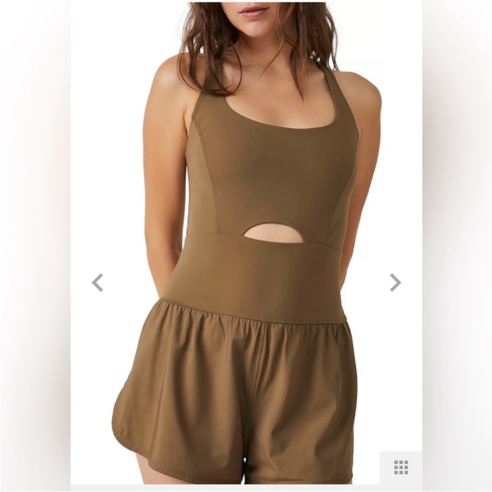 Free people MOVEMENT Righteous Runsie Medium M Romper exercise workout active